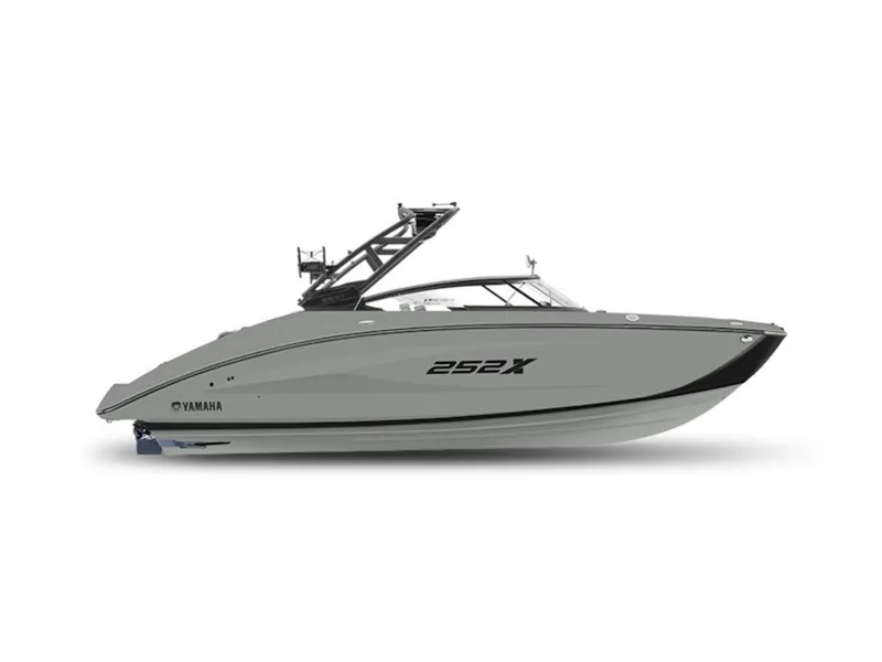 The Image of 2026 Yamaha Boats 252XE, sleek design, side view. - 0
