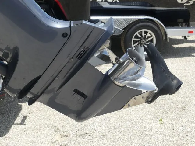 Slide: The Image of Close-up of a 2018 Tidewater 22 LXF boat propeller. - 10