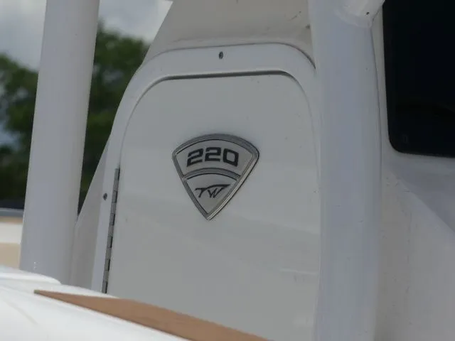 Slide: The Image of Close-up of 2018 Tidewater 22 LXF boat logo. - 8