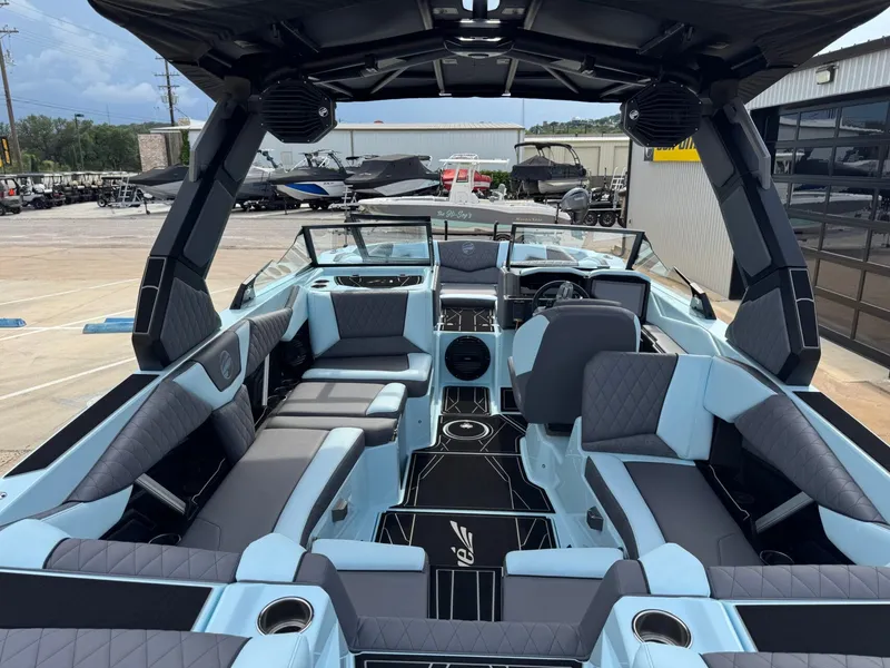 Slide: The Image of Interior of 2026 Tigé Z3 boat with luxurious seating. - 14
