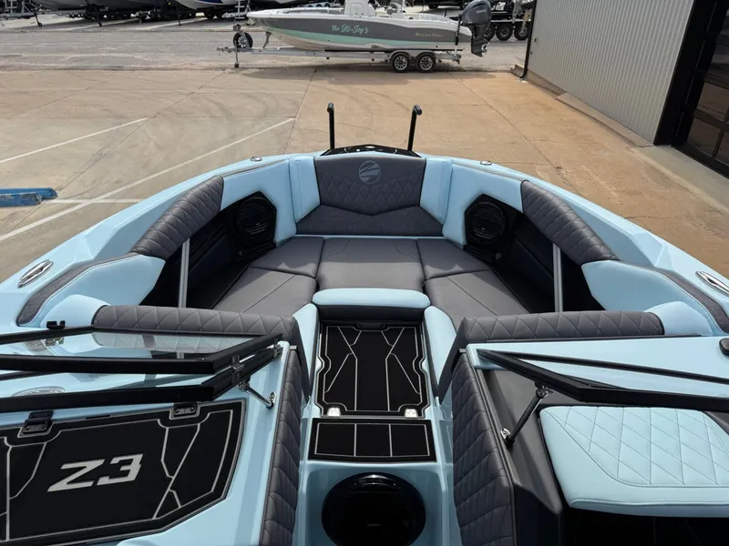 Slide: The Image of Interior of 2026 Tigé Z3 boat with luxurious upholstery. - 32