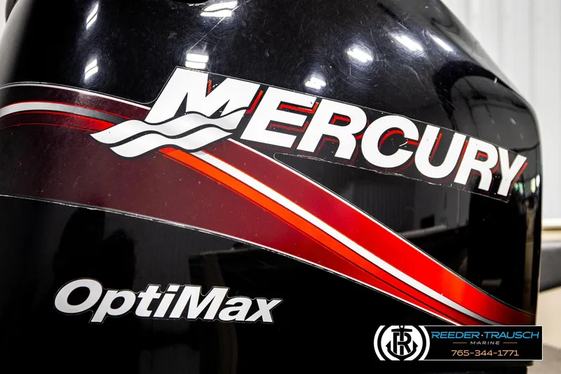 Slide: The Image of Mercury OptiMax engine on a 2004 Crestliner 2050 Sportfish boat, Reeder-Trausch Marine. - 50
