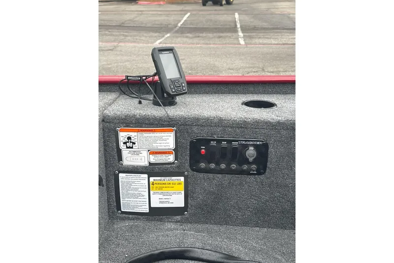 Slide: The Image of Control panel of 2026 Tracker Panfish 17 boat with navigation device. - 7