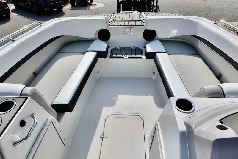 Slide: The Image of 2026 Starcraft SVX 211 OB boat interior with spacious seating and modern design. - 7