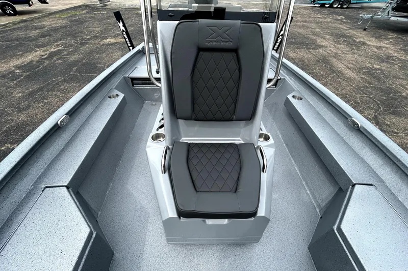 Slide: The Image of 2026 Xpress H20B Bay boat interior with sleek seating and modern design. - 23