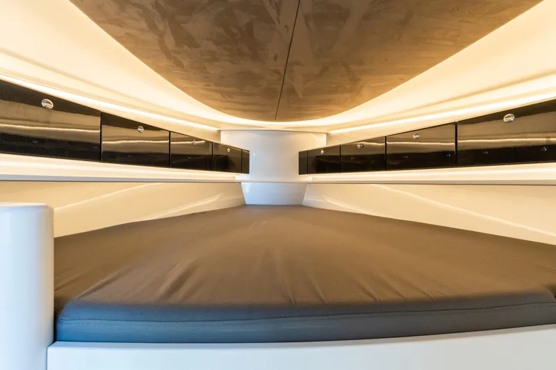 Slide: The Image of Luxurious interior cabin of 2022 Wajer 38 yacht with sleek storage compartments. - 12