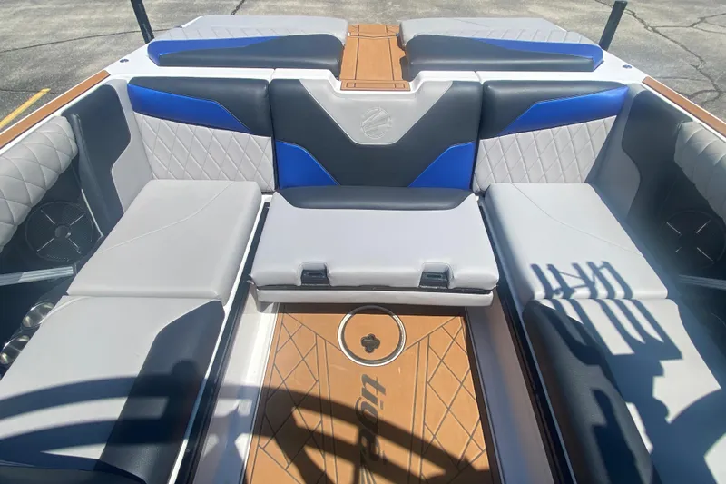 Slide: The Image of 2021 Tigé Z3 boat interior with stylish seating and modern design. - 15