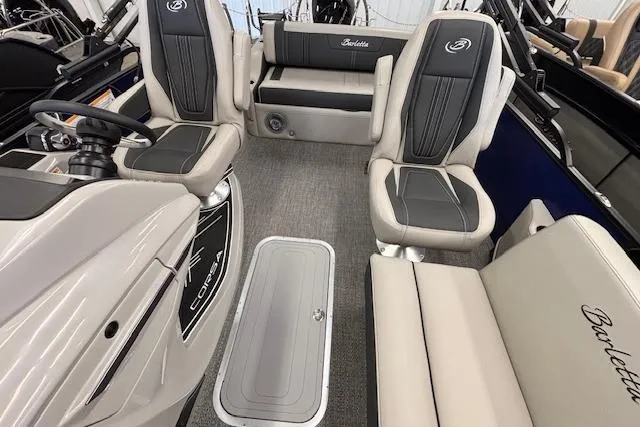 Slide: The Image of 2026 Barletta Corsa 23UC boat interior with luxurious seating and modern design. - 13