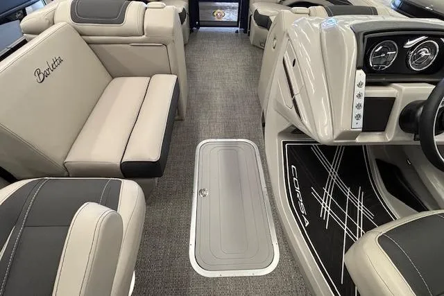 Slide: The Image of 2026 Barletta Corsa 23UC interior with luxurious seating and modern dashboard design. - 30