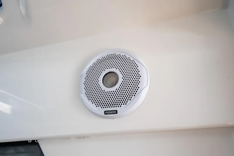 Slide: The Image of Fusion speaker on 2021 Beneteau Antares 9 boat interior. - 22
