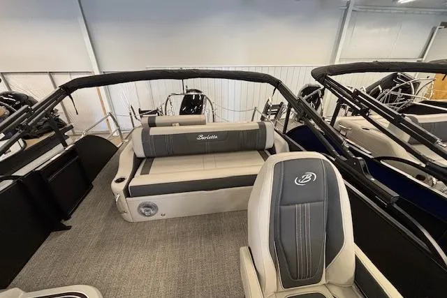 Slide: The Image of 2026 Barletta Corsa 23UC boat interior with sleek seating and modern design. - 14