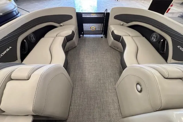 Slide: The Image of 2026 Barletta Corsa 23UC boat interior with luxurious seating and modern design. - 31