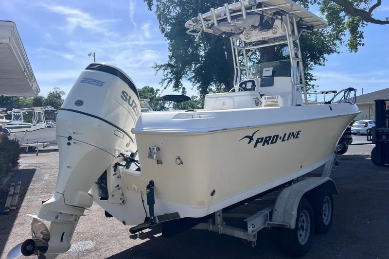 Slide: The Image of 2006 Pro-Line 23 Sport boat with Suzuki 225 engine on trailer. - 3