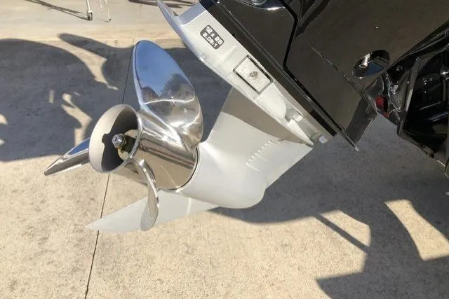 Slide: The Image of Propeller of 2025 Falcon Boats 18 Freedom, showcasing sleek design and metallic finish. - 6