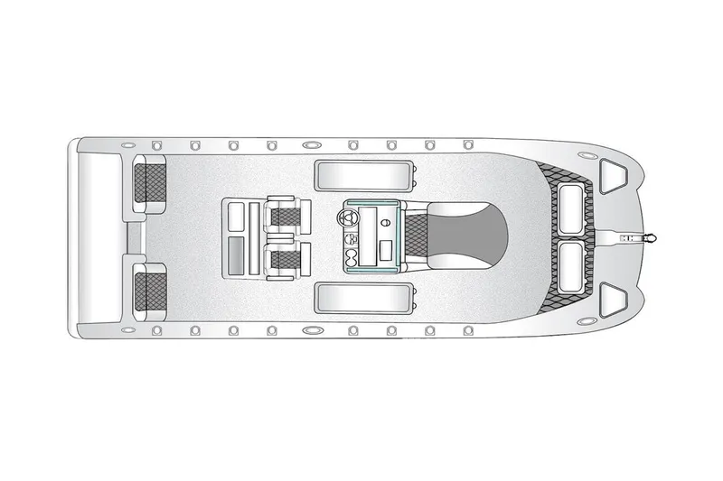 Slide: The Image of Manufacturer Provided Image: Top view layout of 2021 Twin Vee 280 CC GF boat. - 17