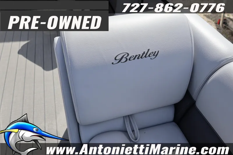 Slide: The Image of Pre-owned 2026 Bentley Pontoons Legacy 243 Swingback seat with contact details. - 18