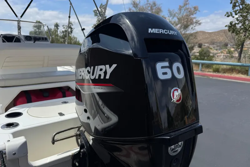 Slide: The Image of 2019 Boston Whaler 150 Montauk with Mercury 60 outboard engine. - 7