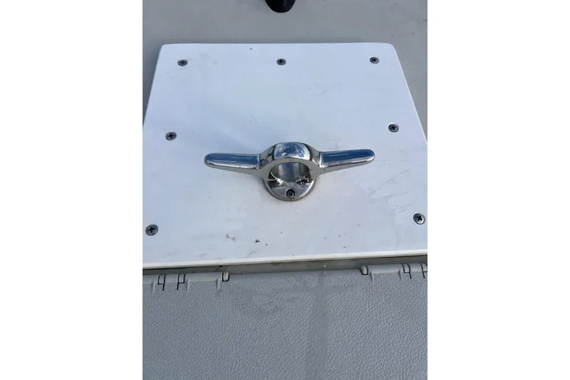 Slide: The Image of Chrome cleat on Dusky 256 Center Console boat, 2010 model. - 44