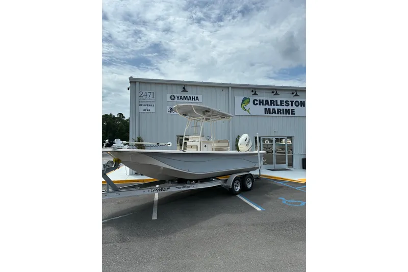 Slide: The Image of 2020 Carolina Skiff 23LS boat on trailer at Charleston Marine dealership. - 10