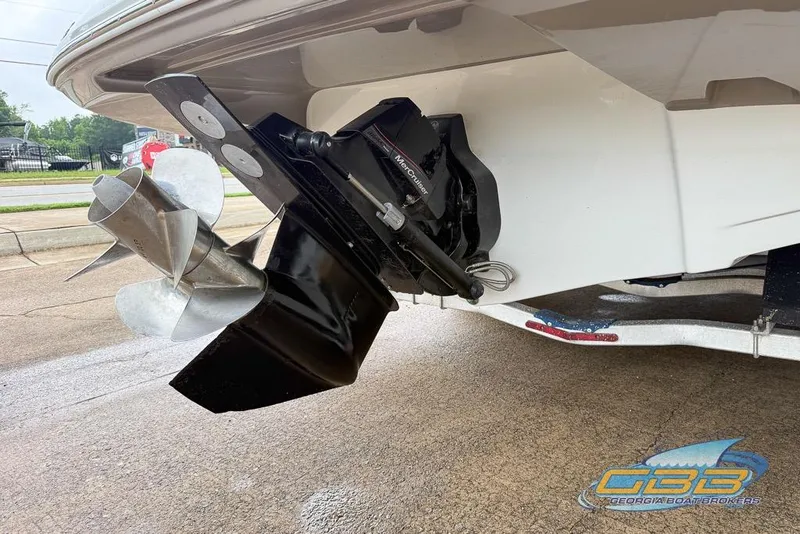 Slide: The Image of 2015 Crownline Eclipse E6 boat stern with propeller and outdrive detail. - 35