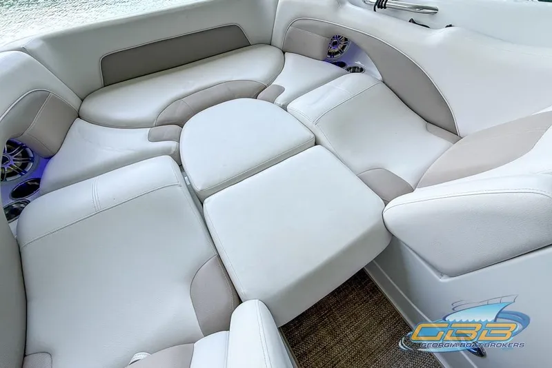Slide: The Image of 2015 Crownline Eclipse E6 boat interior with plush seating and modern design. - 41