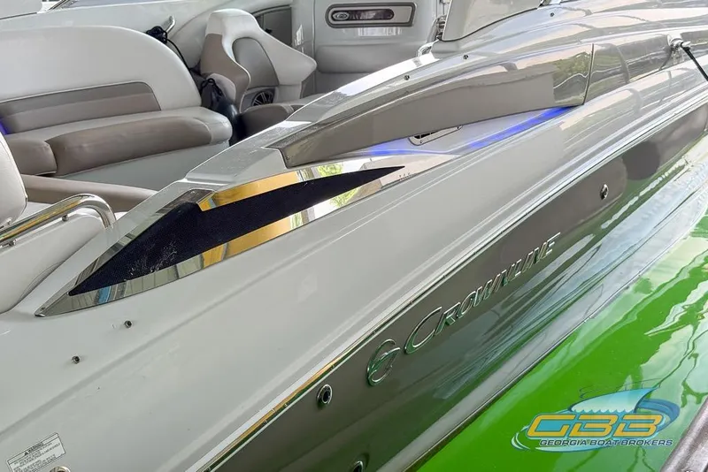 Slide: The Image of 2015 Crownline Eclipse E6 boat interior with sleek design and comfortable seating. - 46