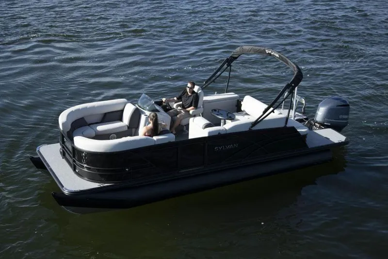 Slide: The Image of Manufacturer Provided Image: 2022 Sylvan Mirage X X3 CLZ pontoon boat on the water. - 10