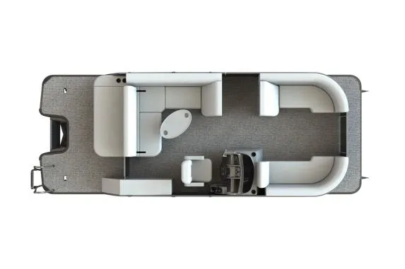Slide: The Image of Manufacturer Provided Image: Top view of 2022 Sylvan Mirage X X3 CLZ pontoon boat interior layout. - 5