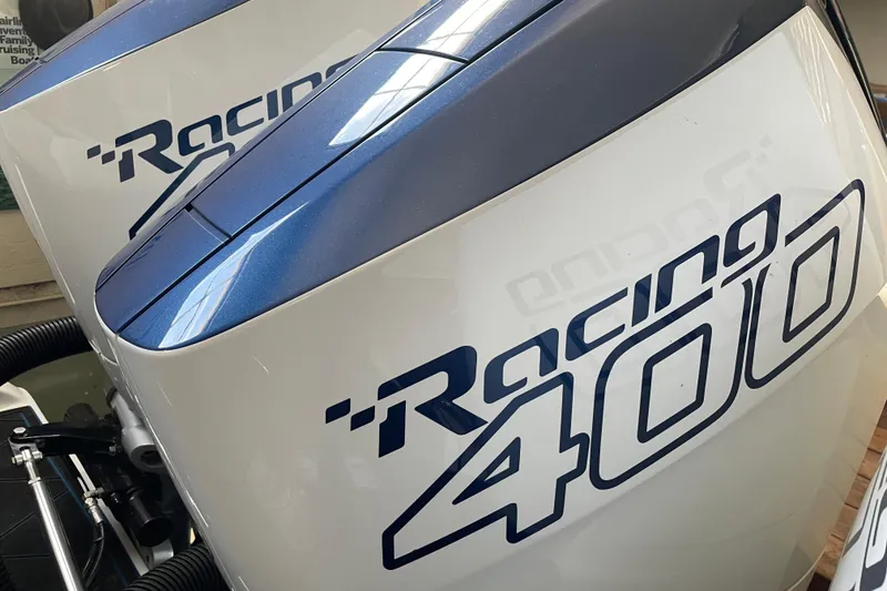 Slide: The Image of Statement 350 Open 2027 model with Racing 400 engine branding. - 7