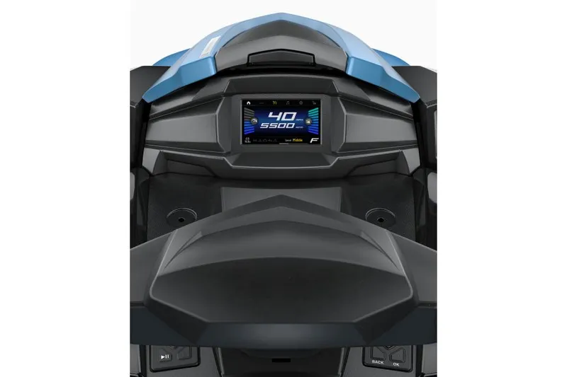 Slide: The Image of Manufacturer Provided Image: 2025 Yamaha WaveRunner VX Cruiser dashboard with digital display and controls. - 6