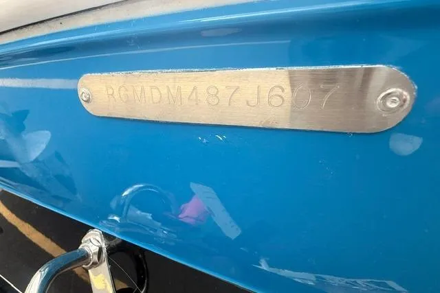 Slide: The Image of 2007 Regal 2200 Bowrider boat with visible hull identification number plate. - 36