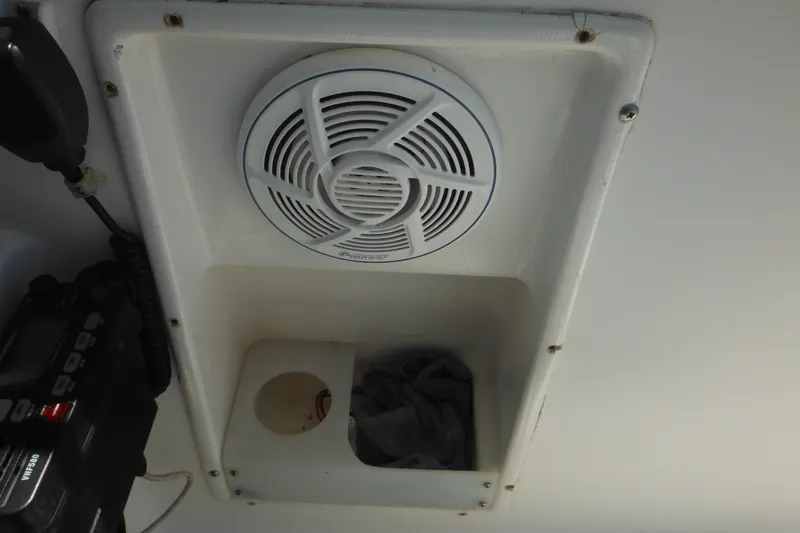 Slide: The Image of Boat interior with speaker and radio, Wellcraft 23 Excel, 1998 model. - 44