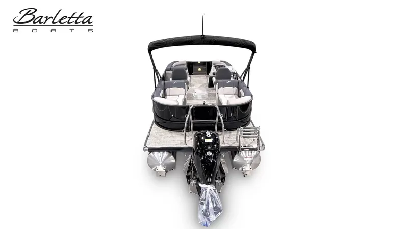 Slide: The Image of Barletta SANZA 22QC 2026 pontoon boat, rear view. - 3