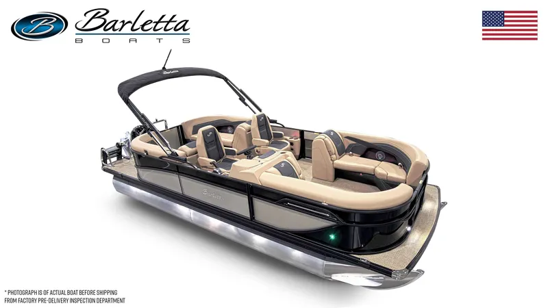 Slide: The Image of 2026 Barletta Cabrio 22QC pontoon boat with luxurious design. - 26