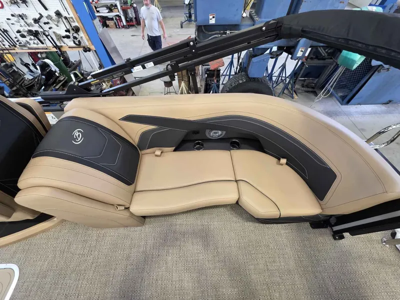 Slide: The Image of Luxurious seating in Barletta Cabrio 22QC 2026 boat. - 8