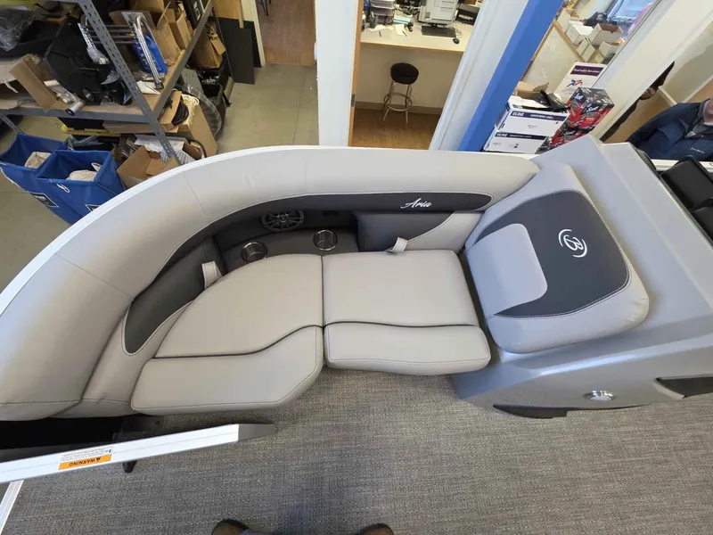 Slide: The Image of Interior of 2026 Barletta ARIA 20UC with gray upholstery. - 11