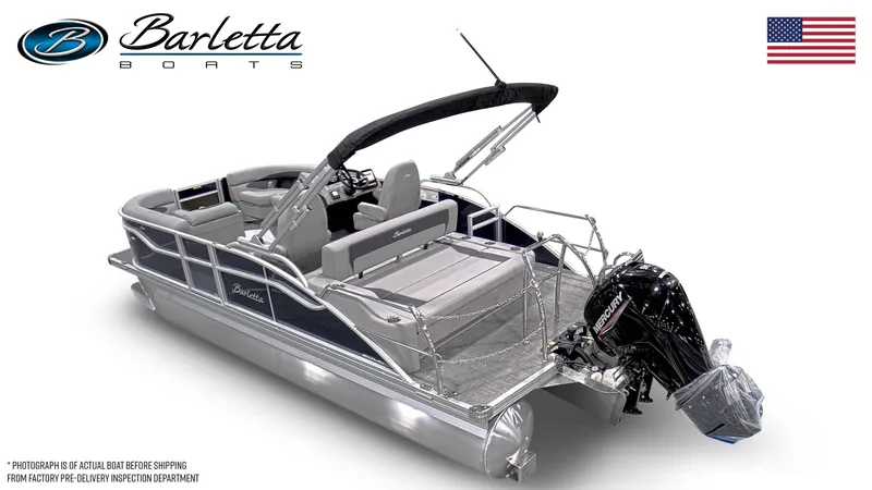 Slide: The Image of 2026 Barletta ARIA 20UC pontoon boat with Mercury engine. - 20