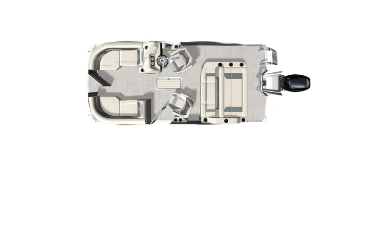Slide: The Image of Top view of Barletta ARIA 20UC pontoon boat, 2026 model. - 27