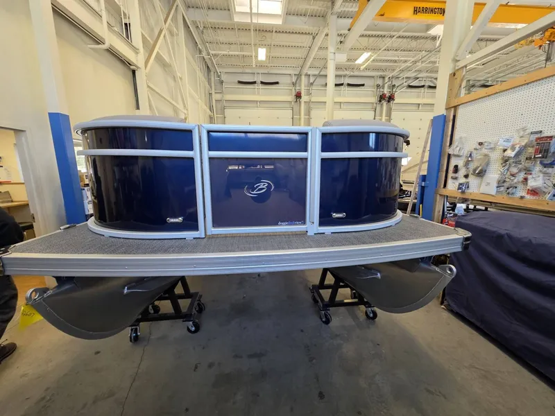 Slide: The Image of 2026 Barletta ARIA 20UC pontoon boat in workshop. - 4