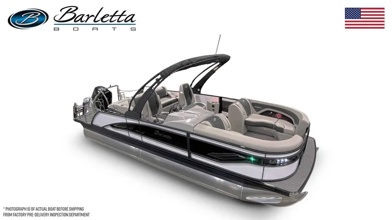 Slide: The Image of 2026 Barletta Corsa 23UC pontoon boat with luxurious design. - 11