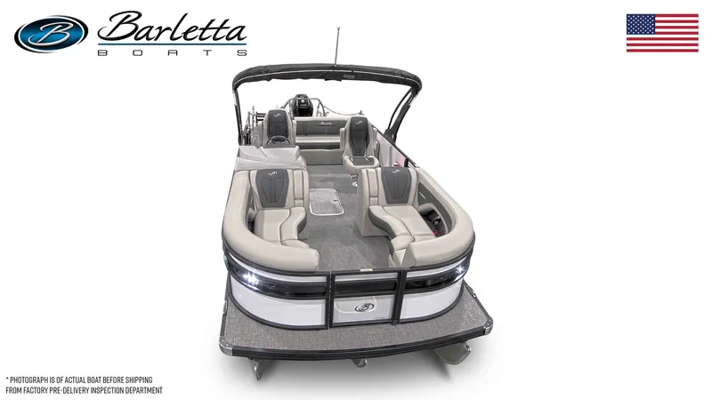 Slide: The Image of 2026 Barletta Corsa 23UC pontoon boat with luxurious interior. - 12