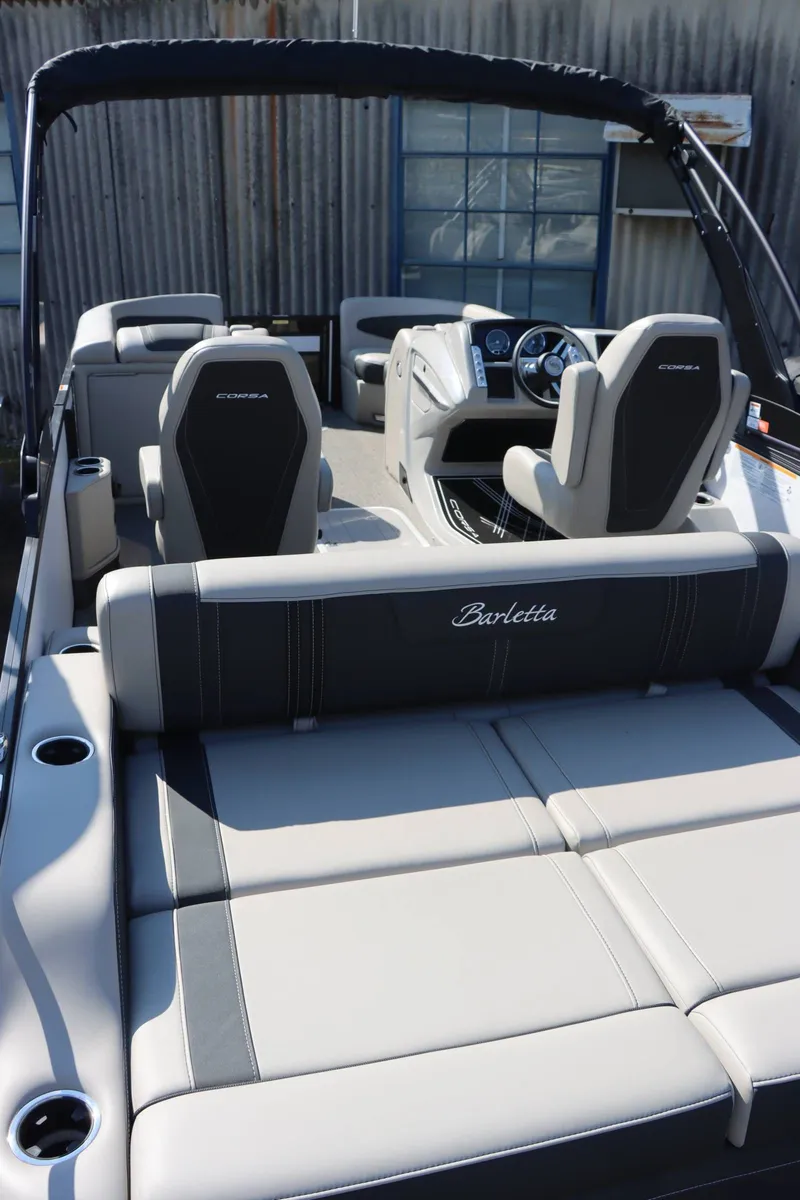 Slide: The Image of Interior of the 2026 Barletta Corsa 23UC pontoon boat. - 33