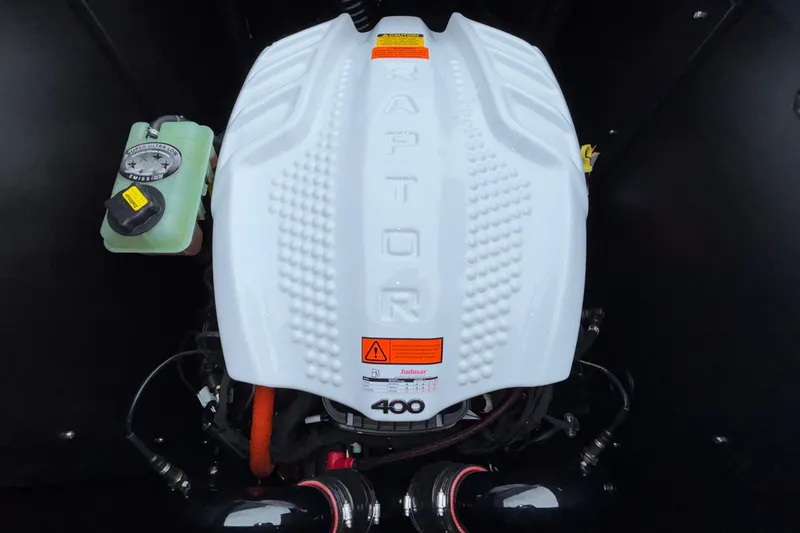 Slide: The Image of Engine of 2026 ATX Surf Boats 24 Type-S, featuring Raptor branding and components. - 25