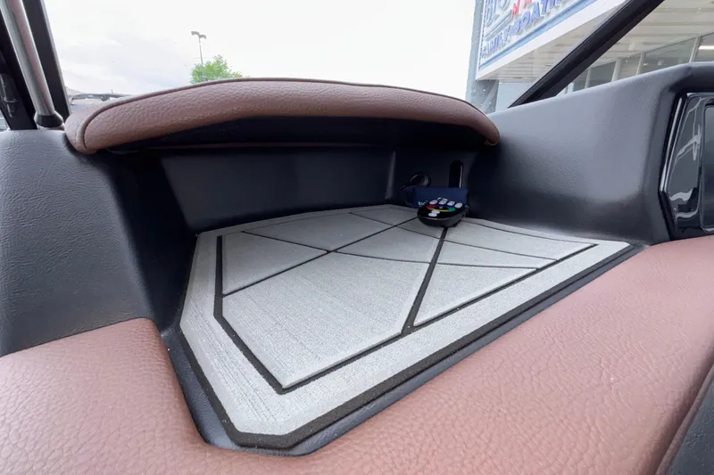 Slide: The Image of Interior view of 2026 ATX Surf Boats 24 Type-S dashboard with sleek design elements. - 42