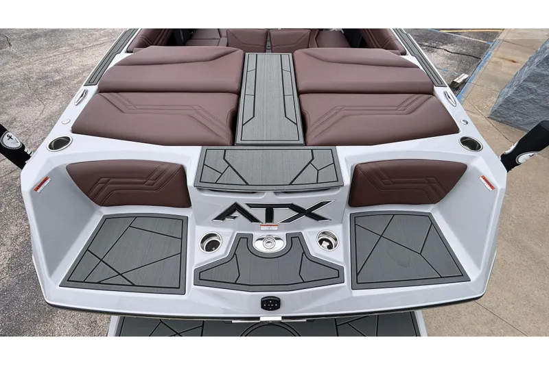 Slide: The Image of 2026 ATX Surf Boats 24 Type-S with sleek deck design and comfortable seating. - 6