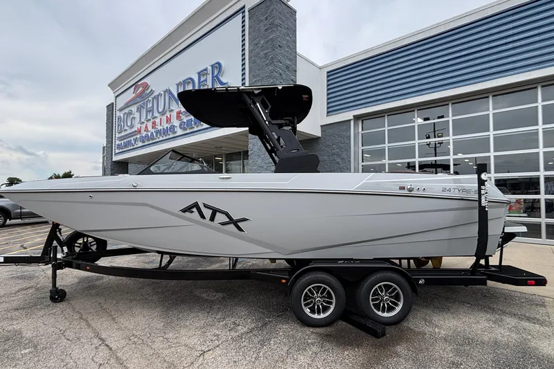 Slide: The Image of 2026 ATX Surf Boats 24 Type-S displayed at Big Thunder Marine dealership. - 62