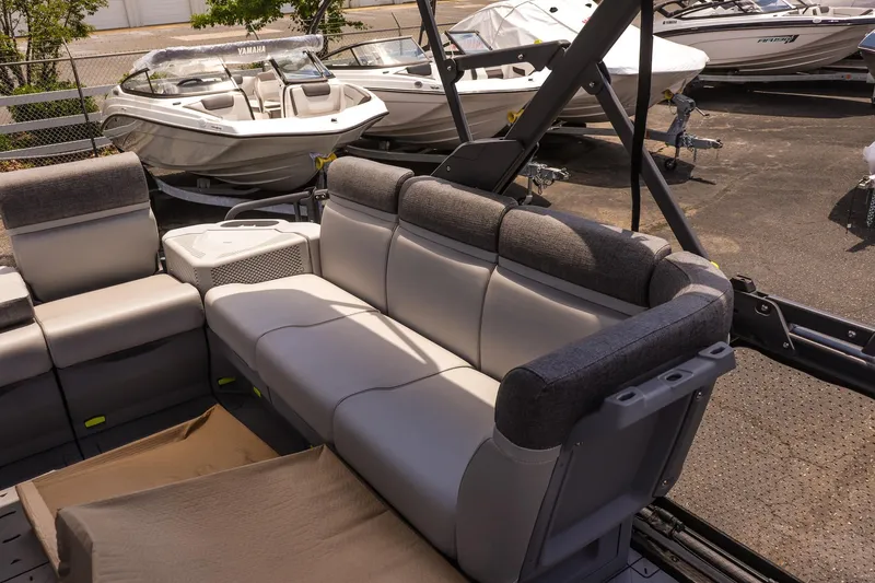 Slide: The Image of 2026 Sea-Doo Switch Cruise 21 interior with comfortable seating and modern design. - 11