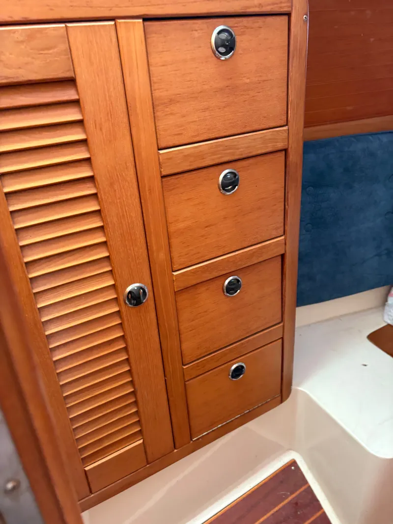 Slide: The Image of Wooden cabinet in Catalina 36 MkII sailboat, year 2000. - 24