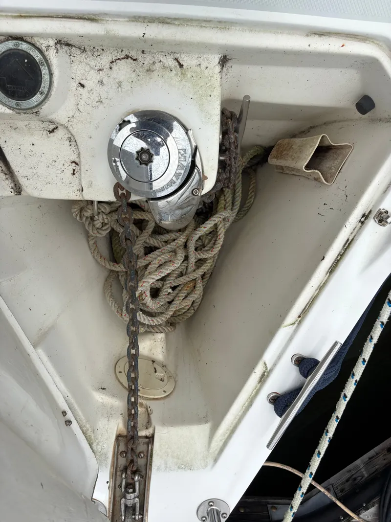 Slide: The Image of Anchor locker of a 2000 Catalina 36 MkII yacht. - 36