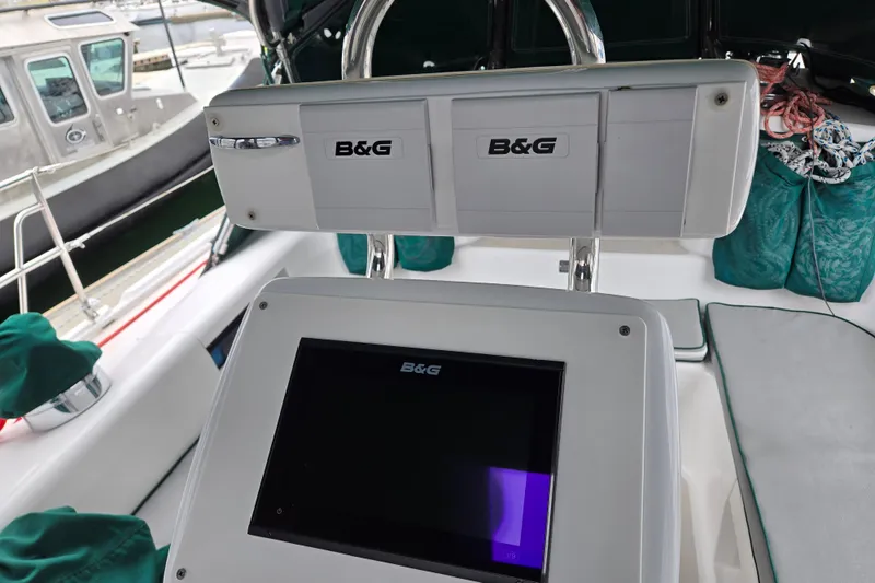Slide: The Image of Cockpit of 1999 Catalina 380 sailboat with B&G navigation equipment. - 30